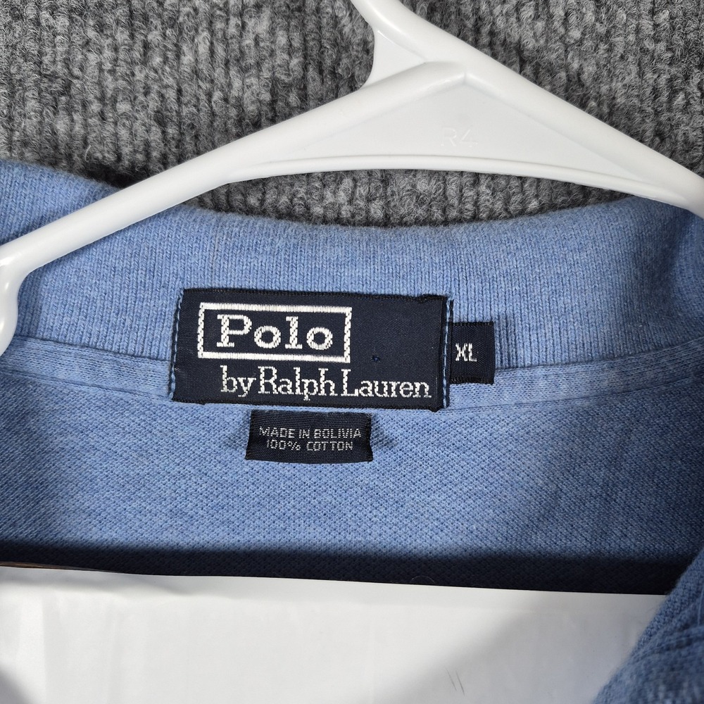 Vintage POLO Ralph Lauren Shirt‎ Blue /Pink Pony  XL - Picture 3 of 4